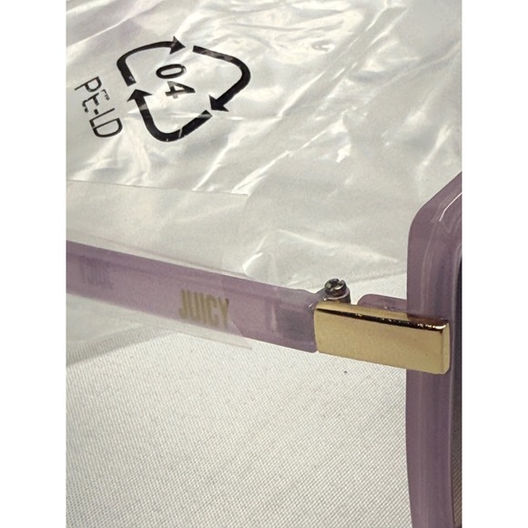 Juicy Couture Oversized Square‎ Sunglasses Lilac Purple Gold Logo Y2K Retro NEW main image 6